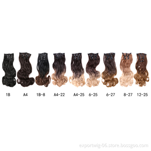 Factory Price Hair Extensions Crochet Hair pieces Braids Attachment Hair Ponytail 5 Pieces Curly Style